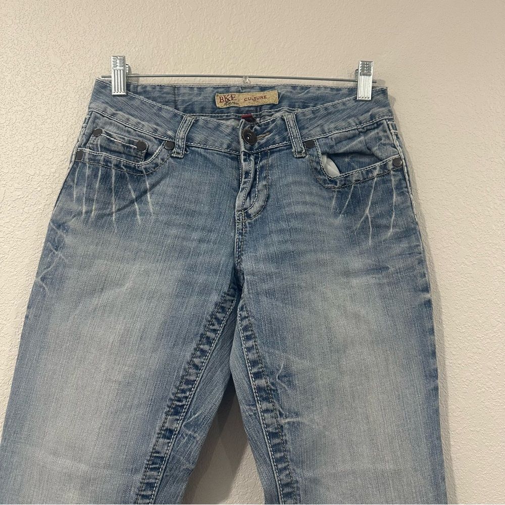 BKE Culture Bootcut Jeans Vintage Sz 28 x 31.5 Low Rise Med/Dark Wash Stretch - Picture 7 of 10